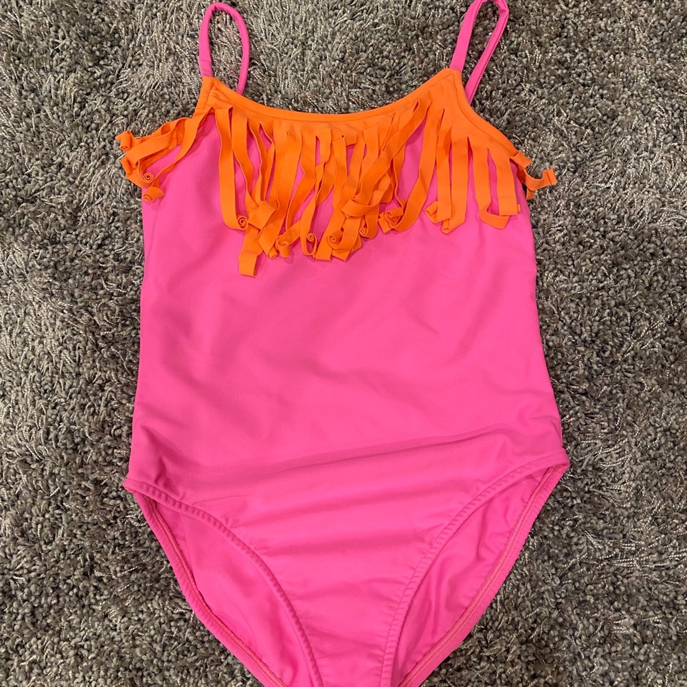 les tout petit pink and orange bathing suit